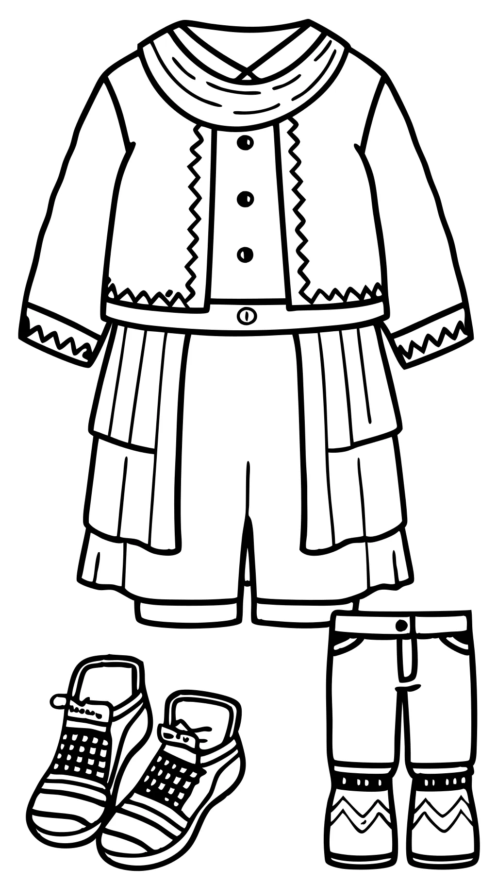 clothing coloring pages detailed